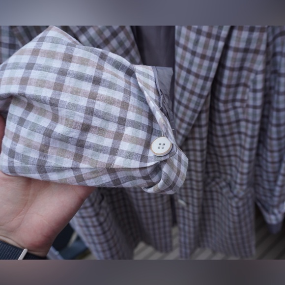 Addition Elle Plaid Boyfriend Blazer Plus Size Pastel Colours - Picture 4 of 11